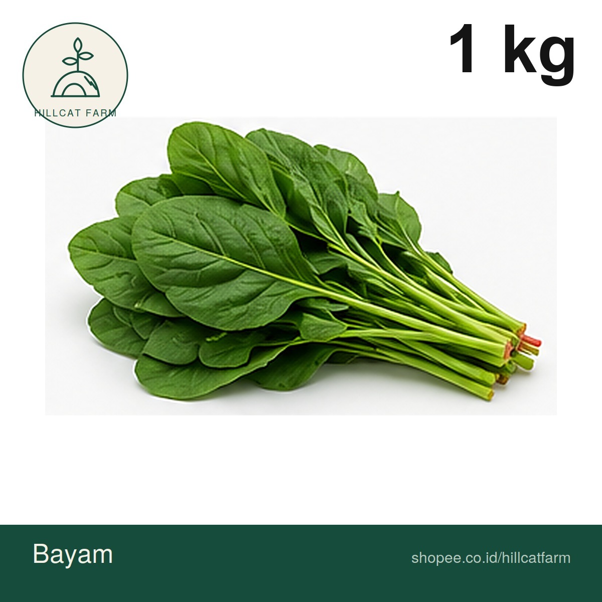 Bayam segar Hillcat Farm
